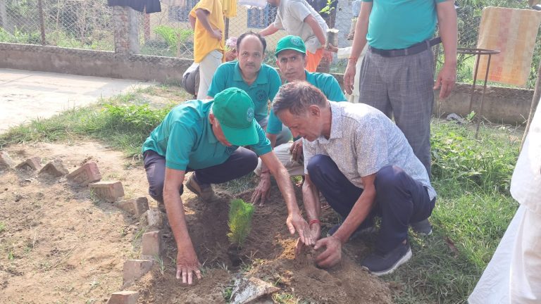 विश्व वातावरण दिवसको अवसरमा भरतपुर १८ मा सरसफाइ तथा वृक्षारोपण